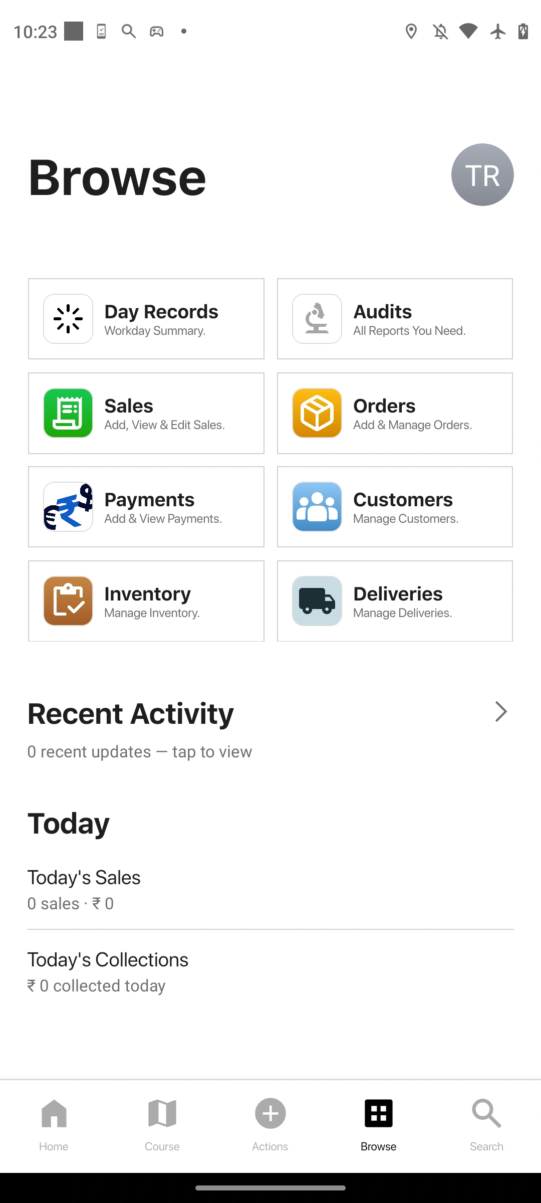 GroundLink browse screen